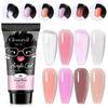 Colla per Estensione Nail Art UV Solida Senza Vassoio di Carta Estensione Rapida Modello di Cristallo Colla per Fototerapia Unghie Colla di Cristallo 15ml