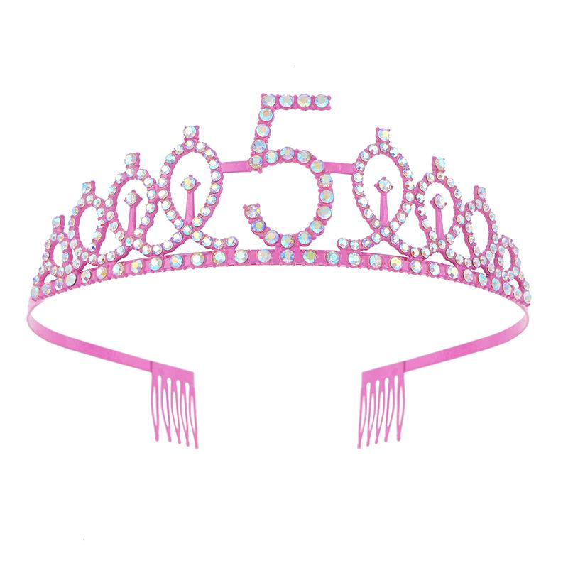 Girls Birthday Party Princesses Crowns Alloys Adjustable  Headbands For Birthday Celebrations
