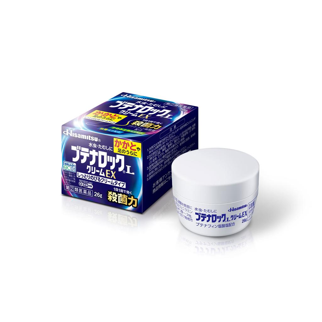 Hisamitsu Pharmaceutical Butena Rock L Cream EX 26g Athlete's Foot Medicine (Fourth Generation) Efficacy: Athlete's foot, jock itch, ringworm