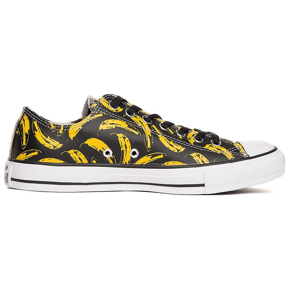 Andy Warhol X Converse Chuck Taylor All Star Ox Banana Unisex Sneakers Black White Yellow 149536C