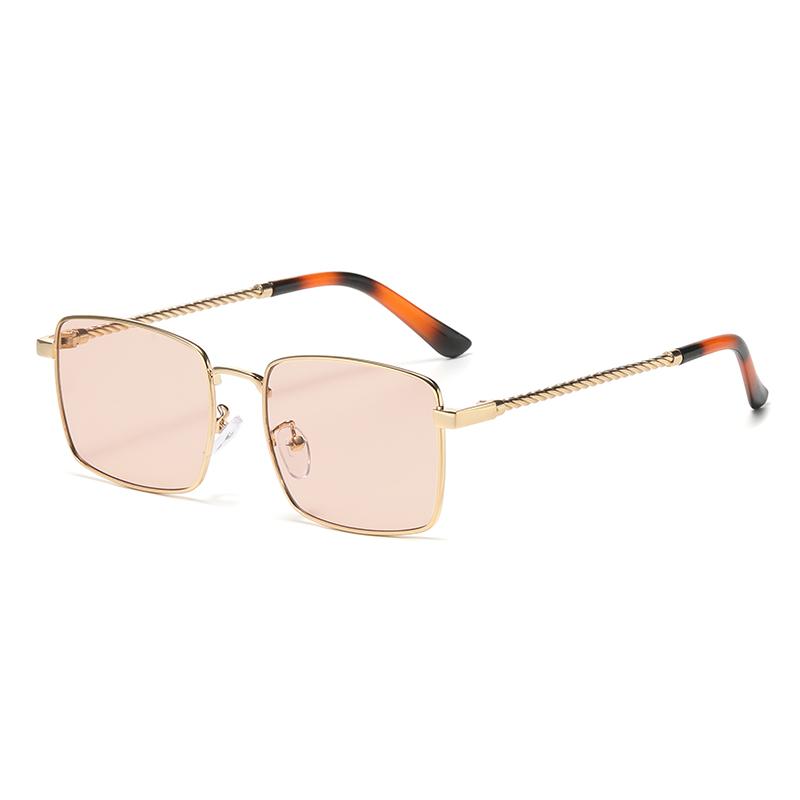 

Screw Square Sunglasses New Personality Fashion Sun Glasses Retro Metal Trend Women s Sunglasses High-end Sense For Men 7132 шампанского
