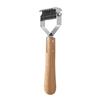 Pet Grooming Rake, Double Sided Detangling Comb Undercoat Rake, with Wooden Handle, Dogs Dematting Tool Remove Tangles Matted And Loose Fur for Medium