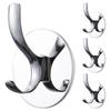 8/4pcs Adhesive Hooks Wall Mount Waterproof Stainless Steel Hooks for Hanging Coat, Hat,Towel Robe Hook Rack for Bedroom Kitchen