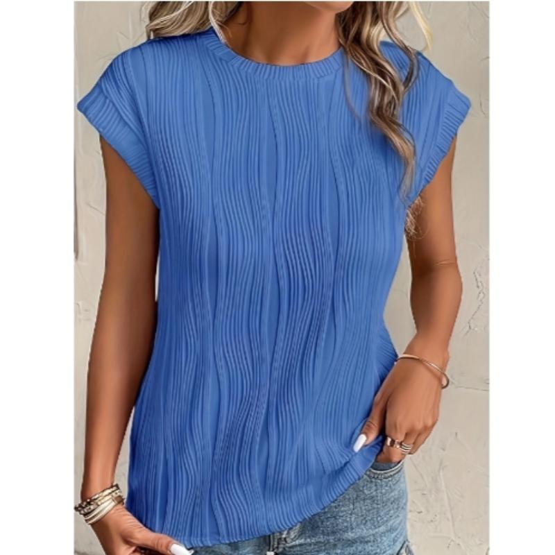 Women's Short Sleeve Casual Shirt Fashion T-shirt Breathable Lightweight Comfortable Work Vacation Top
