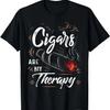 Cigars Are My Therapy - Cigars T Shirts for Men, Dad T-Shirt