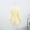 Casual Shirt Mini Dress Women Loose V-neck Buttons Dresses Lady Full Sleeve Spring Summer Above Knee Solid Robe Woman Streetwear