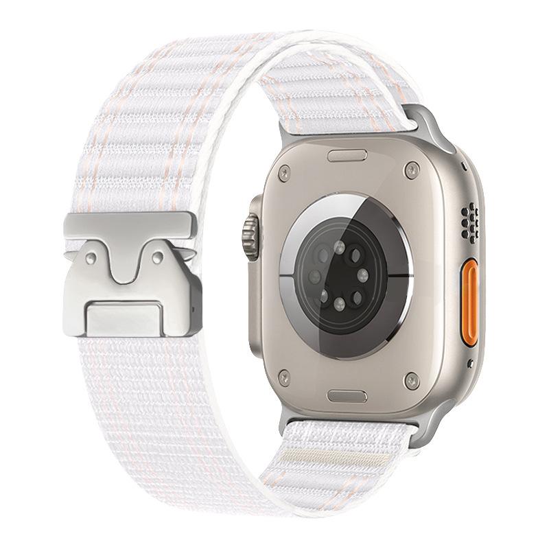 Applicable to Apple Watch straps - Apple Watch parachute buckle - Wave pattern nylon woven - iWatch watch strap - 38mm - 49mm 38/40/41/42mm