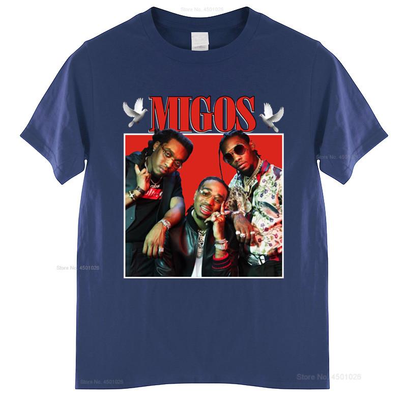 Migos 90s Vintage Unisex Black Tshirt Unisex T Shirt Cotton Tshirt Unisex Summer Fashion Tshirt Euro Size