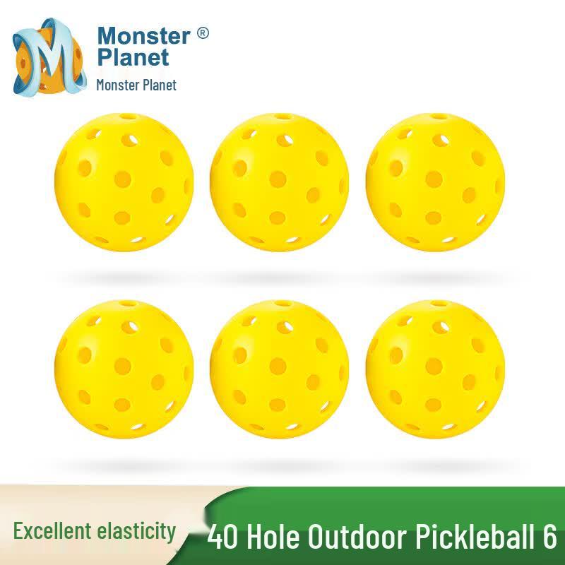 Monsterplanet Outdoor Pickleball Balls (6-Pack)