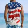 Men's Sleeveless Casual Tank Top with Wide Shoulder Straps and Pocket Lightweight Breathable Summer Beachwear Shirt