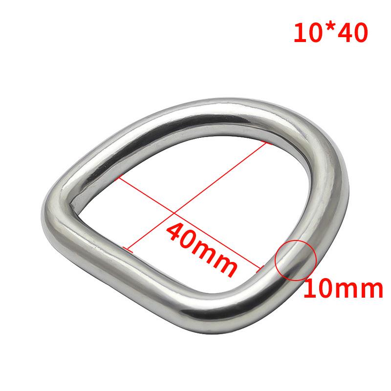 304 Stainless Steel D-Ring for Surfboard & Diving Accessories - Seamless Semicircle Inflatable Boat Buckle