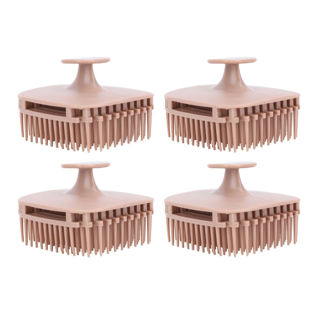 4PCS Hair Scalp Massager Promotes Circulation Dandruff Removal Deep Cleansing Ergonomic Design Shamp