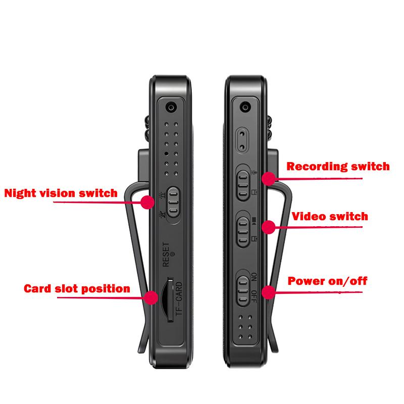 1080P HD Mini Camera Portable Small Digital Video Recorder Surveillance Camcorder Night Vision Video Police BodyCam Infrared