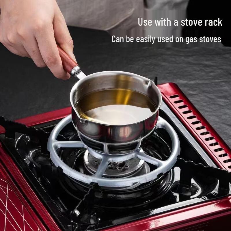 Zhishi Stainless Steel Oil Drizzler Set with Pear Wood Handle