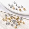 10Pcs/Pack Stainless Steel Various Shape Gold Steel Color Texture Spacer Beads for DIY Bracelet Jewelry Making Accessories
