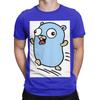 Golang Gopher Blue Novelty 100 Cotton Tshirt Gopher Tops Tees For Unisex