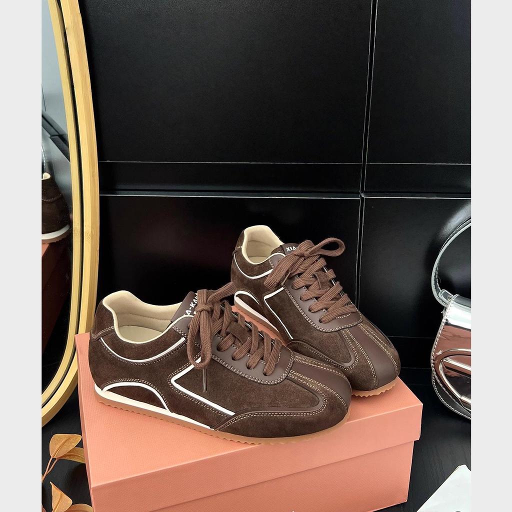 Retro podwyższenie wewnętrzne płaska podeszwa damskie nowe wszechstronne wygodne okrągły nosek sznurowane casual