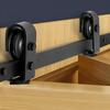VEVOR Bi-Folding Sliding Barn Door Hardware Track Kit, 52" Top Mount Track Kit, Slide Smoothly & Quietly, Heavy Duty, Easy To Install