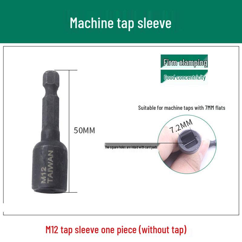 Hex Shank Tapping Chuck Conversion Head with Tap Extension Rod