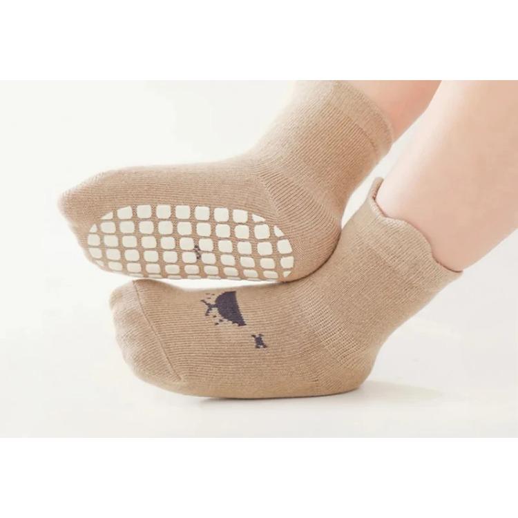 3/5 Pairs Baby Adorable Animals Pattern Non Slip Floor Socks, Breathable Casual Socks for Boys and Girls Kids Indoor Activities