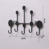 Metal 5/6 Hooks Rack Wall Mounted Towel Clothing Hanging Stand Door Hook  Entryway Kitchen Utensil