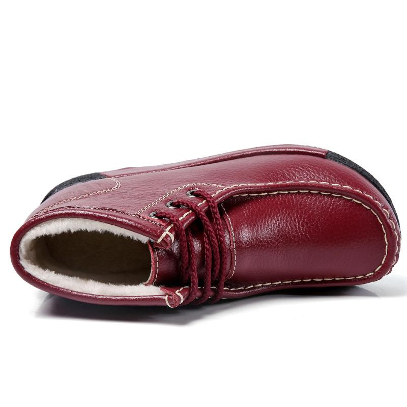 Snow Boots Women's Winter Velvet Warm Northeast Thickened Cotton Shoes Thick-soled Cotton Boots Outdoor Middle Boots Cold-proof