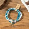 Boho Perlenarmband Instagram-inspiriert Nischenstil Farbblock-Stapelarmband-Set