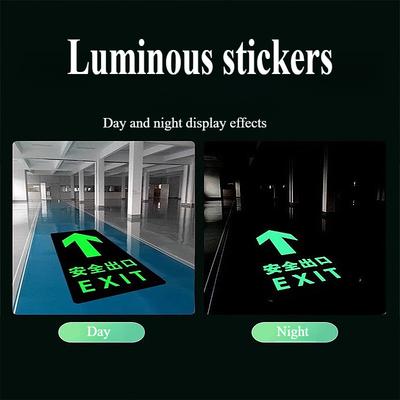 Leuchtsticker Pfeil geradeaus Leuchtsticker Fluoreszierende Bodenmarkierungen Notfallhinweisschilder Sicherheitsanweisungen