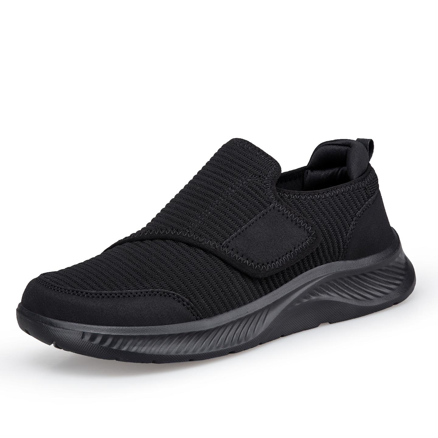 Wide Toe Flyknit Walking Shoes Breathable Big Size Comfort Sneakers Senior Daily Fitness Shoes 39 To 44 39