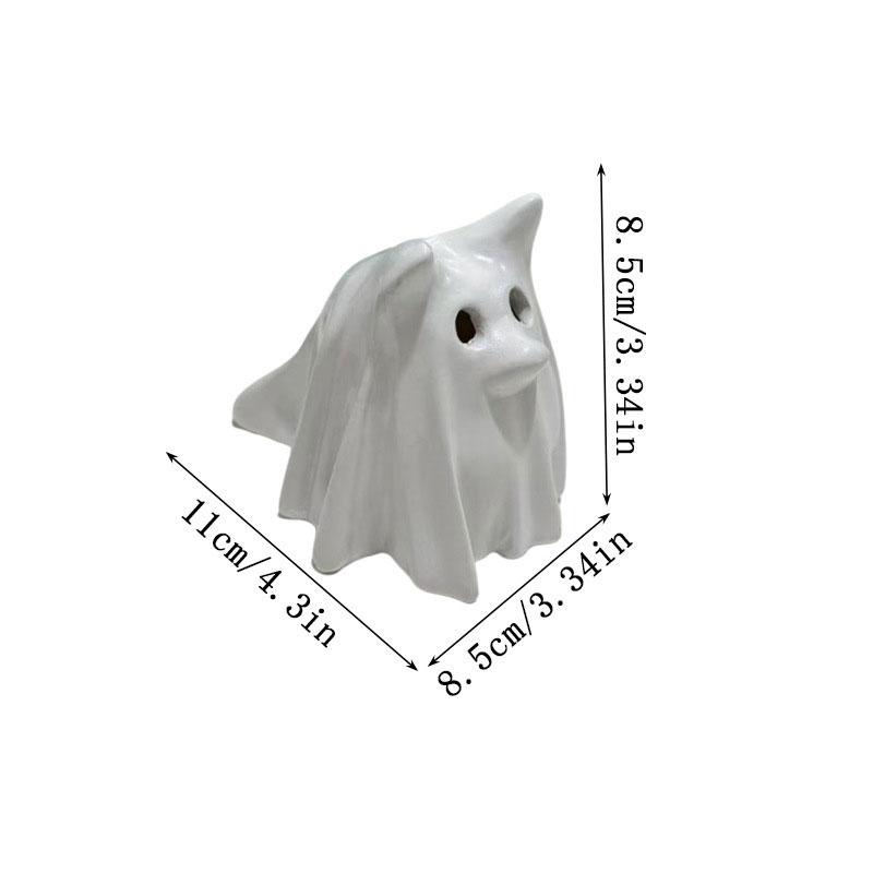 Svítící duch pes Halloween,Duchové psi s LED nočními světly,Halloweenské duchové noční světlo domácí dekorace,Sada duchů psů kancelářský stůl podzimní dekorace
