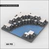 Moc Bausteine 3D Basis Technologie Steine Erhöhte Grundplatte Für Schloss Sets Mit Fluss Kreatives Display Modell Spielzeug Geschenke