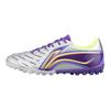 Li Ning Jin Suidi TF (Rubber Studs) Hard Ground Artificial Grass Football Shoes Men Football Shoes Purple Silver YSTT021-3
