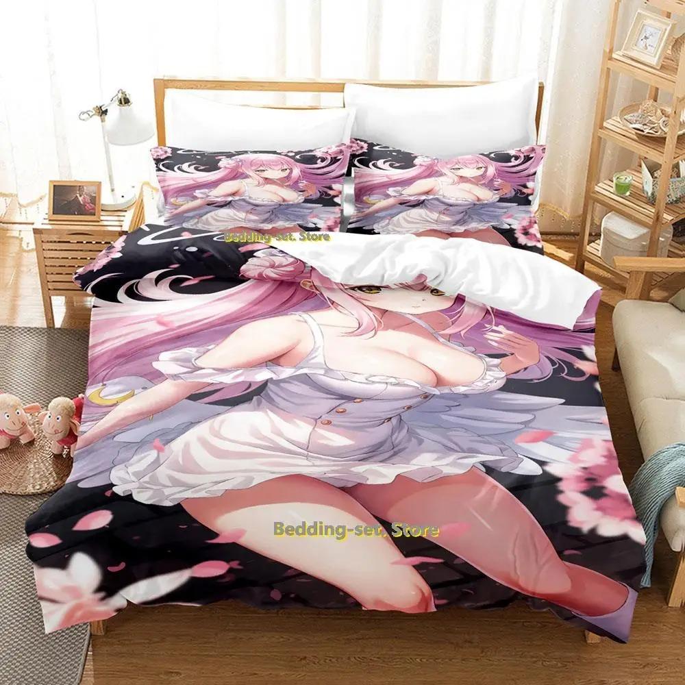 Comfortable Anime Print Bedding Set With Duvet Cover And Pillowcases Single Twin Full Queen King Sizes For Adults And Kids