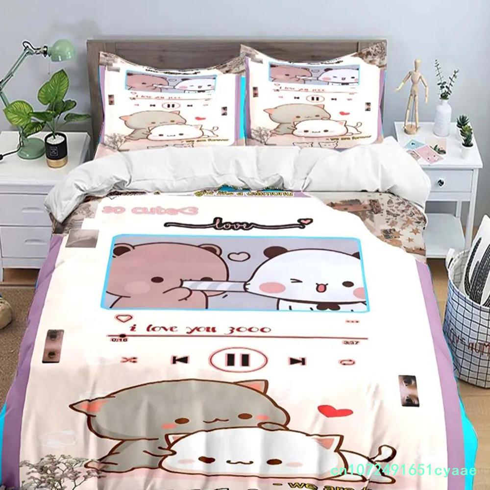 Exquisite Cartoon B-bubu Anime Digital Printing Bedding Set Duvet Cover Comforter Bed Youth Kids Girl Boys Gift Home Textiles
