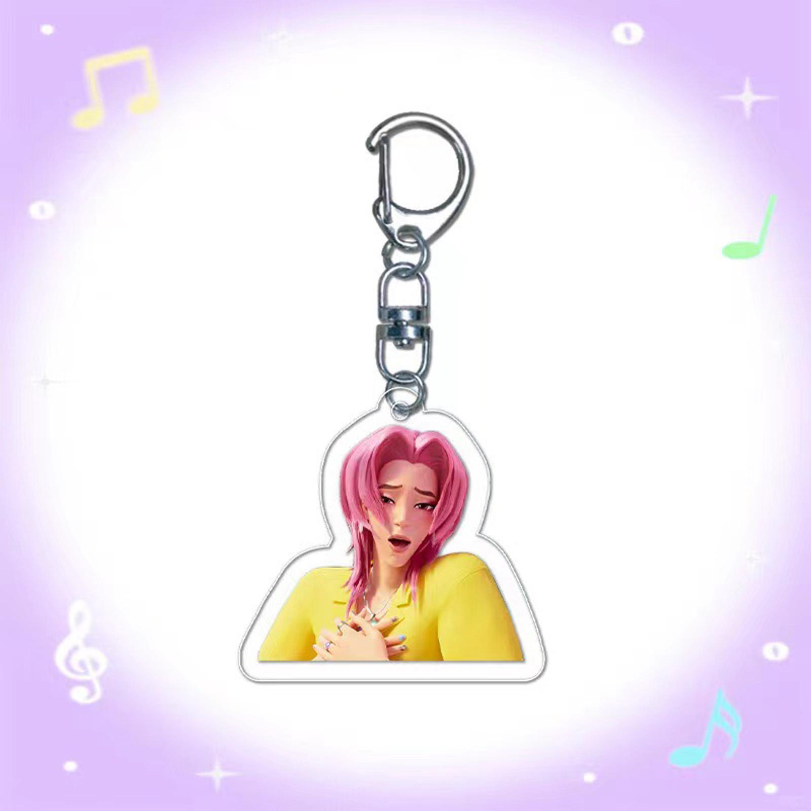 

Cartoon Anime Movie Transparent Acrylic Pendant Girl Group Schoolbag Accessories Exquisite Gift Ornaments One Size