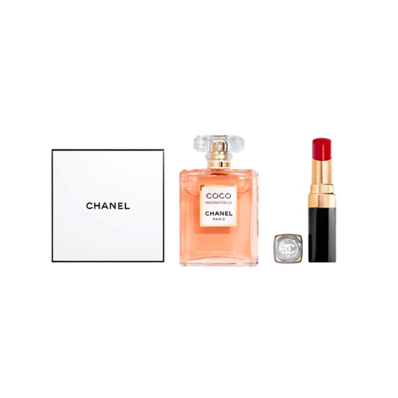 

Chanel Coco MademoiselleEau De Parfum Intense And Rouge Coco Flash Set Perfume 35ml+Lipstick #152 3g