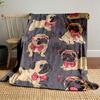 Cute Pug Blanket Pattern for All Seasons Blanket Lunch Break Throw Gift