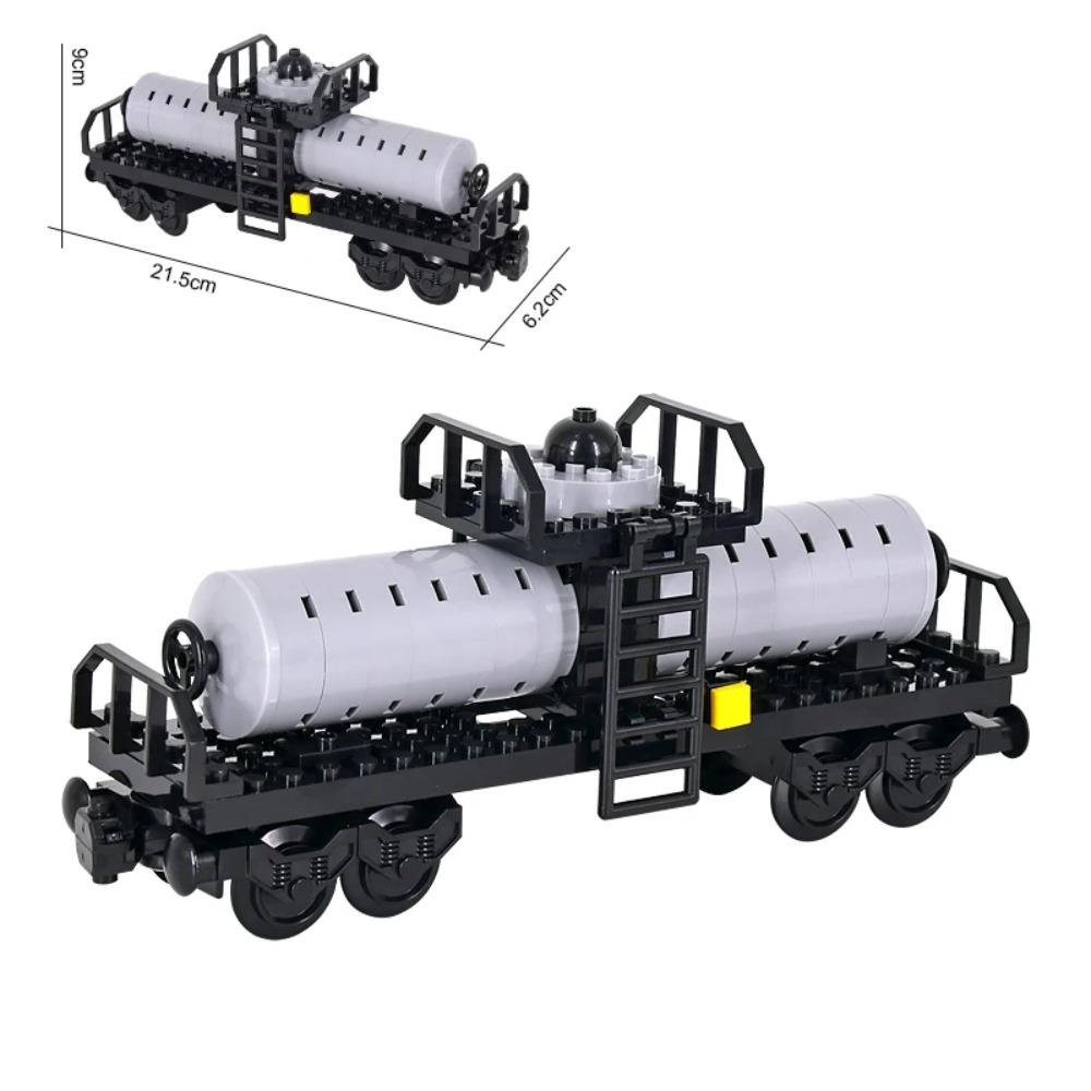 NEW MOC Brown Retro Train Freight Car Brick Set, Closed Box Wagon MOC Kit, Hobby Collectible Toy, Compatible Building Blocks