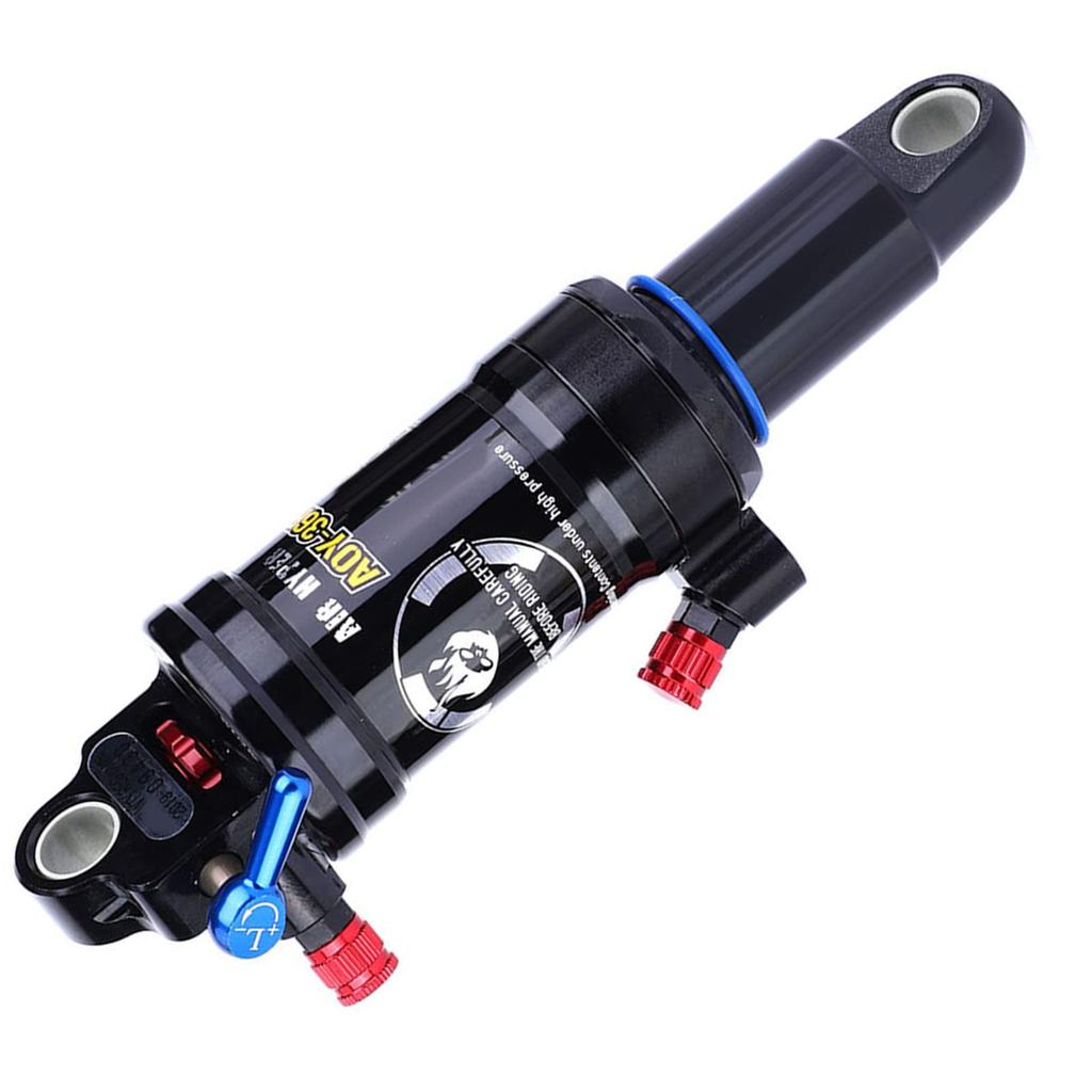 Mountain Bike Shock Absorber 165mm Steel Adjustable Damping Rear Shock Accessories Black XC and Trail, Heavy Duty Material