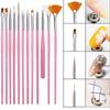 15pcs Professional Nail Art Brush Set Design Tip Acrylic UV Gel Lines Painting Drawing Carving Dotting Pen DIY Manicure Tool