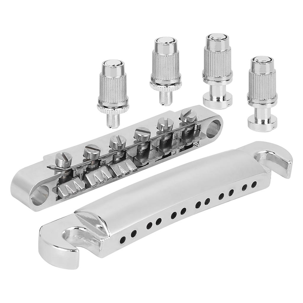 Electric Guitar Bridge Full Set 12 String Zinc Alloy Silver Guitar Parts Accessories