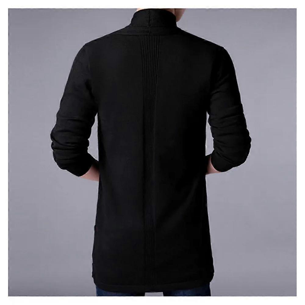 Cardigan Lungo da Uomo Maglione da Uomo Slim Lavorato a Maglia Pull Cappotti Lavorati a Maglia da Uomo Tinta Unita Harajuku Casual Streetwear Maglioni