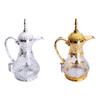 Arabische Kaffeekanne Heiß Kaltwasserflasche Glas Kaffeekessel Zuhause Arabische Teekanne für Camping Reise Küche Festival Eid Mubarak