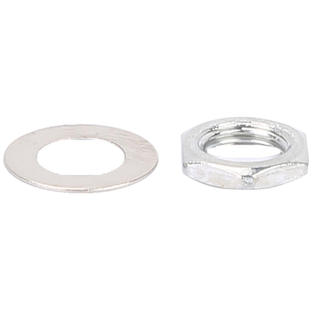5 Pcs Metal Electric Guitar and Bass Jack Socket Replacement Nuts with Washers Set(M8)