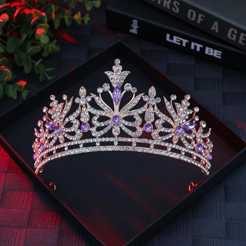 New Bridal Head Big Crown Jewelry Alloy Crown Holiday Wedding Party Dress Up Accessories