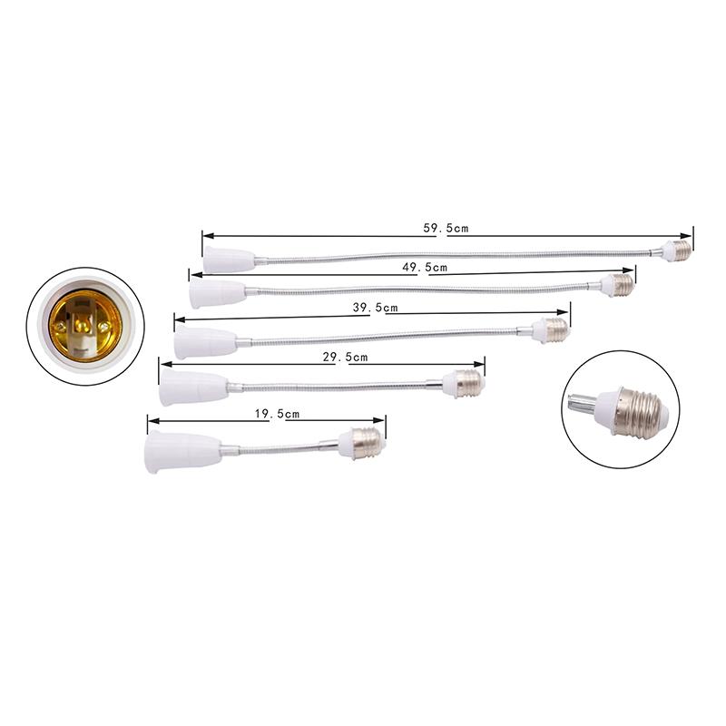 Flexible E27 To E27 Led Screw Lamp Base Bulb Socket Extender Extension Light Holder Lamp Base Light Socket Adapter Converter