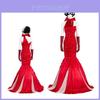 Exquisites Cruella De Vil Kuyla Cosplay-Kostümset mit elegantem Kleid und Accessoires
