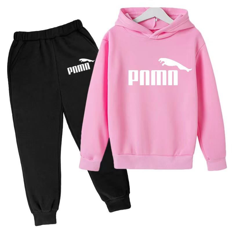 Kinder Herbst Winter Kleidung Hoodie Buchstaben Marke Pullover Jungen Mädchen 3-12 Jahre Sweatshirt+Hose Charmantes Freizeit Party Sport Set