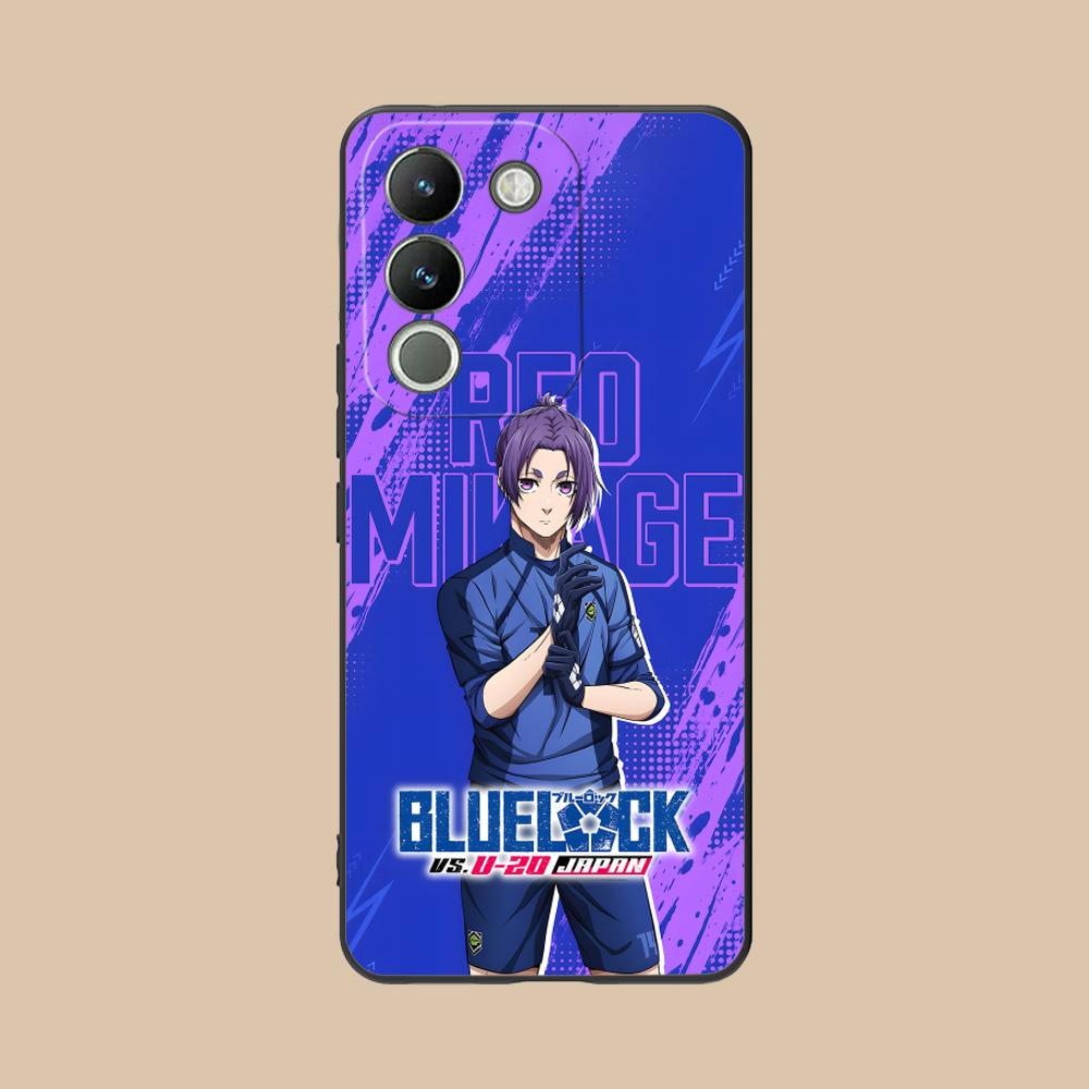 Blue Lock Reo Mikage Matte TPU Mobile Phone Case for VIVO V60 V50 V40 V30 V29 V27 V25 V23 Pro Lite 5G Colorful Printing Cover