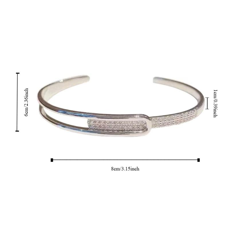 Set with Diamonds Opening Bangle Starry Sky Wrist Decoration Easy Matching Women Bracelet Party